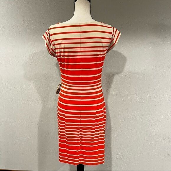Short sleeve striped midi dress - Picture 8 of 13